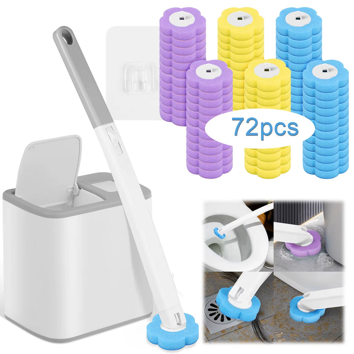 Set Spazzola WC con Testine Usa e Getta