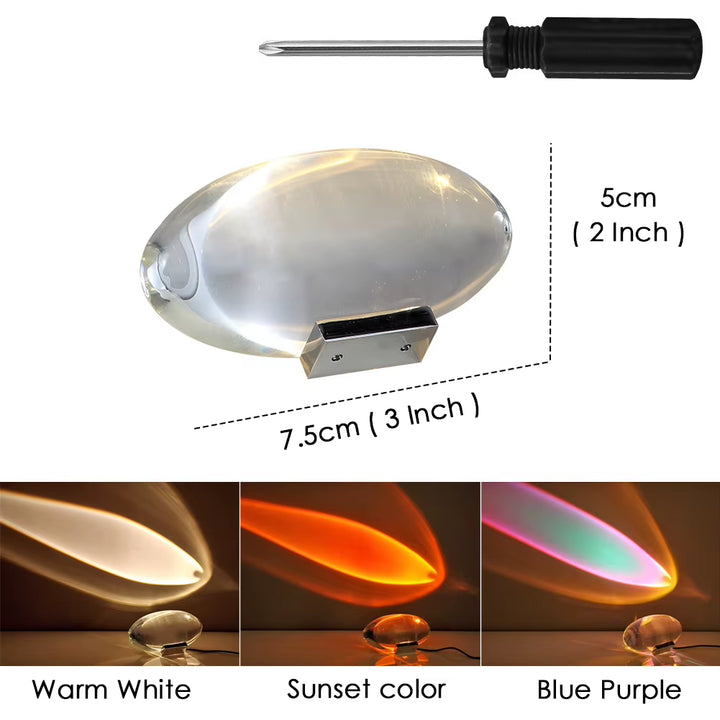 Lampada da tavolo di design italiano in cristallo LED “Occhio del Cielo”