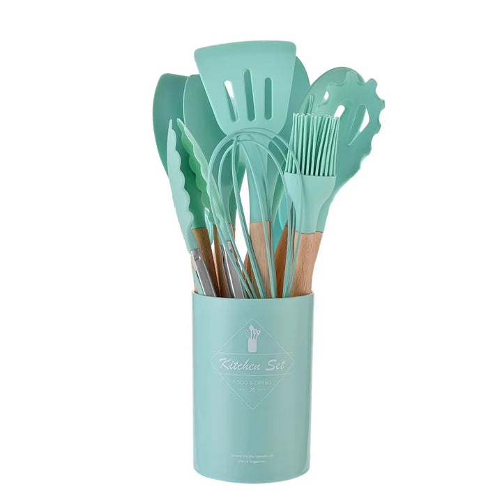 Set 12 Utensili da Cucina in Silicone Antiaderente