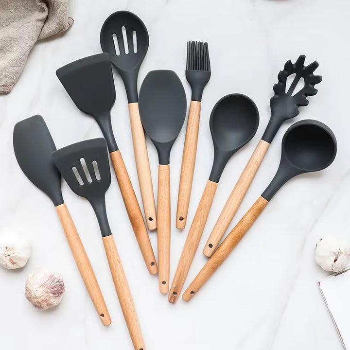 Set 12 Utensili da Cucina in Silicone Antiaderente