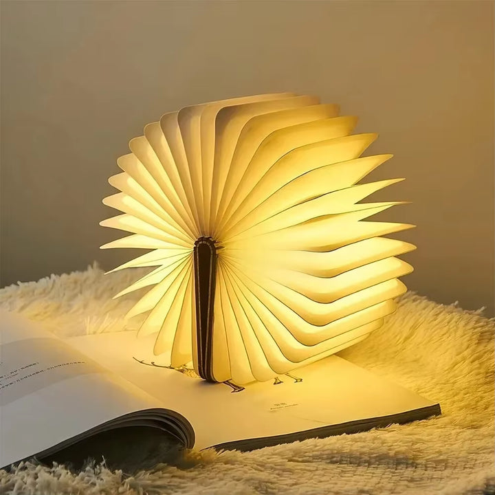 Lampada a Libro Pieghevole in Legno