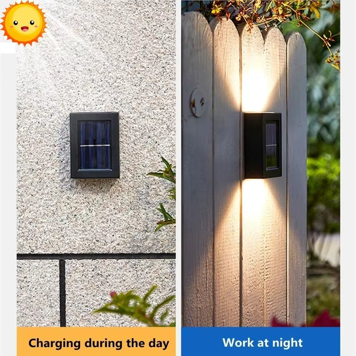 Lampada Solare LED da Parete per Esterno – Sensore Automatico, Impermeabile, Ideale per Giardino e Cortile