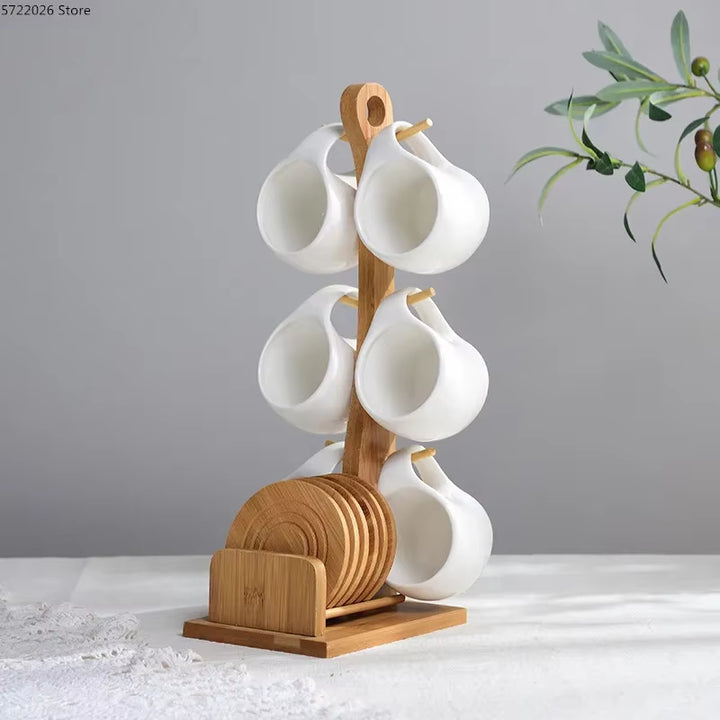 Set minimalista tazze + sottobicchieri