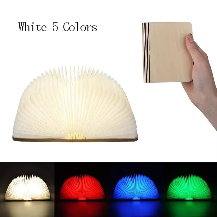 Lampada a Libro Pieghevole in Legno
