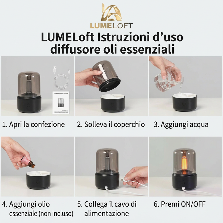 Diffusore di Aromi a Nebbia Fredda Portatile