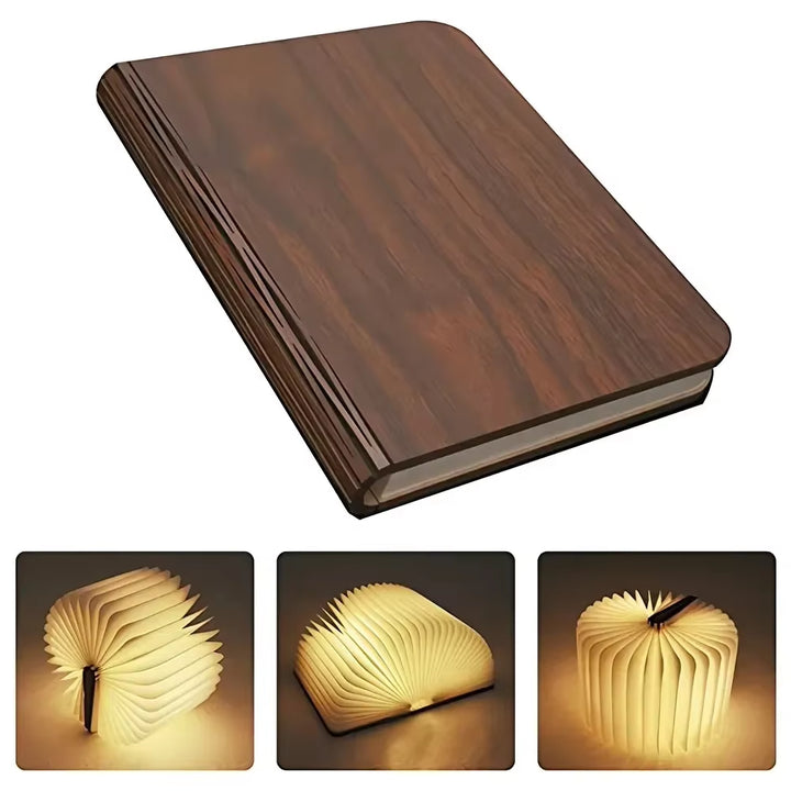 Lampada a Libro Pieghevole in Legno
