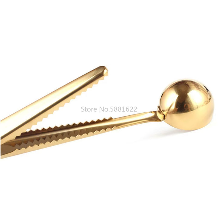 Cucchiaio Dosatore 2 in 1 in Acciaio Inox con Clip Sigillante