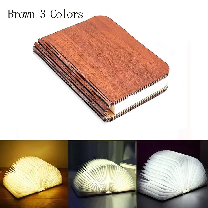 Lampada a Libro Pieghevole in Legno