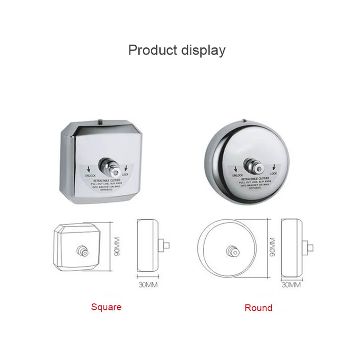 Stendibiancheria Retrattile in Acciaio Inox da Parete