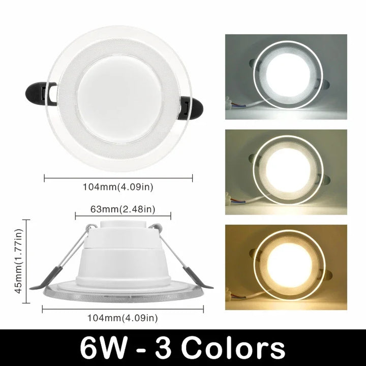 Faretto LED da Incasso Rotondo 10cm 6W 220V con 3 Colori di Luce