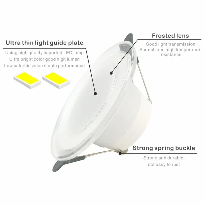 Faretto LED da Incasso Rotondo 10cm 6W 220V con 3 Colori di Luce