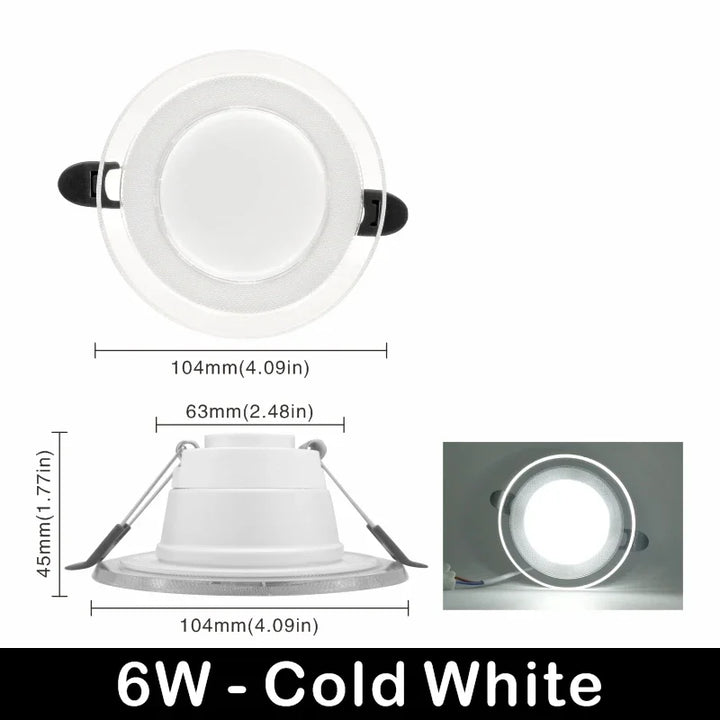 Faretto LED da Incasso Rotondo 10cm 6W 220V con 3 Colori di Luce