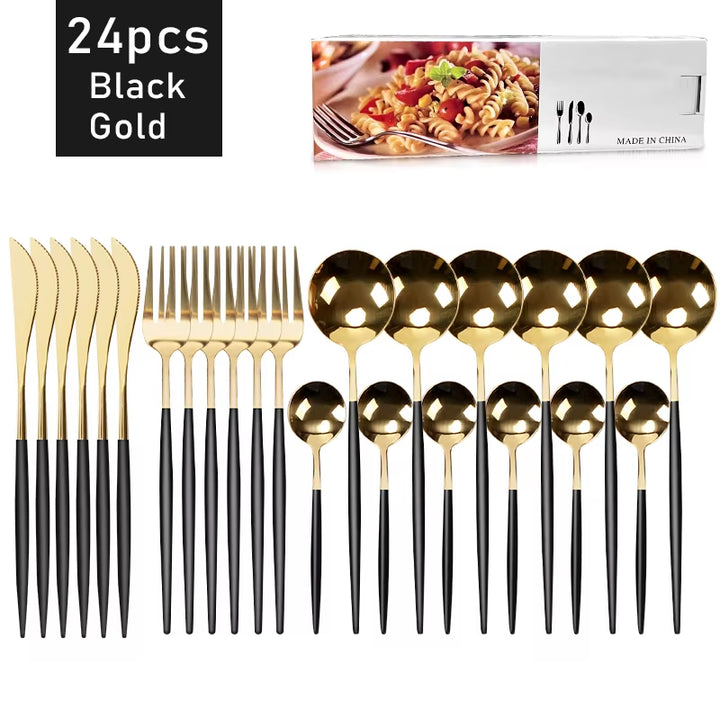 Set Posate Completo da 24 Pezzi: Acciaio Inossidabile