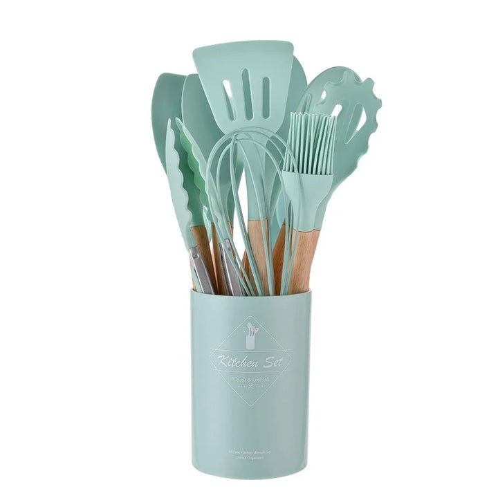 Set 12 Utensili da Cucina in Silicone Antiaderente